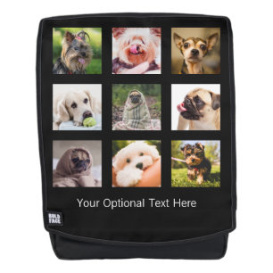 VOS photos / Chiens mignons sac à dos personnalisé
