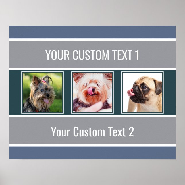VOS photos d'Instagram et affiche rayée des textes (Devant)