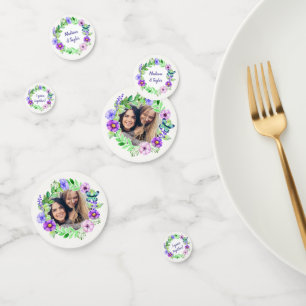 VOS photos et texte Flower Frame confetti
