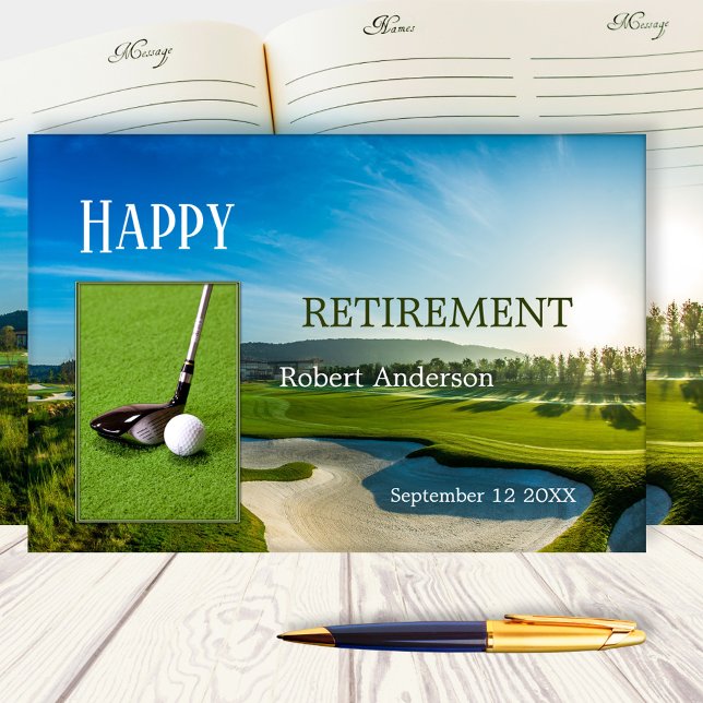 Vos Photos Golf Retirement Livre d'or (Créateur téléchargé)