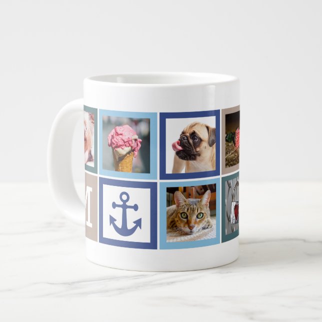 VOS PHOTOS & MONOGRAM jumbo mug (Devant gauche)