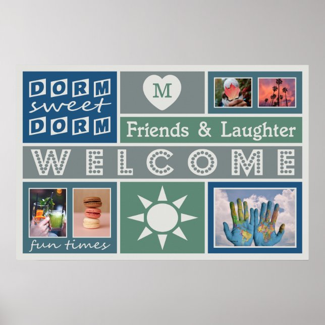 VOS PHOTOS & MONOGRAM poster de chambre personnali (Devant)