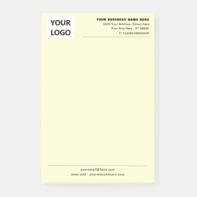 Vos Post-it® Notes promotionnelles à votre marque (Devant)