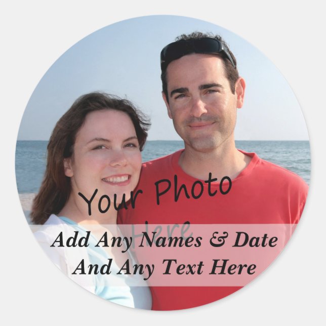 Vos Propres Stickers Photo Et Texte Personnalisé (Devant)