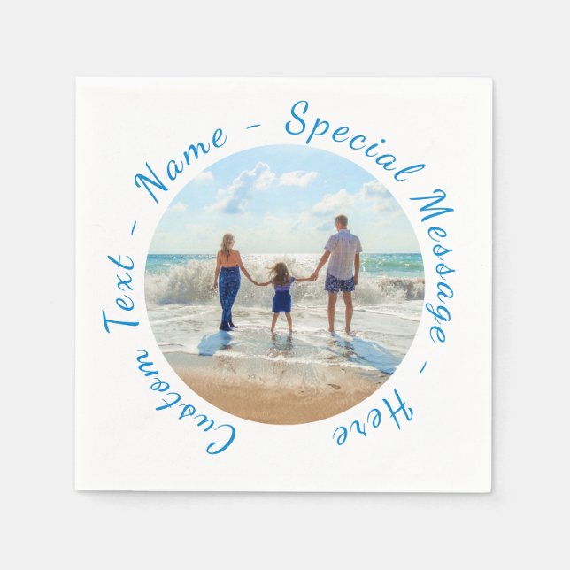 Vos serviettes en papier avec texte personnalisé (Devant)