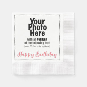 Vos serviettes en papier avec un overlay 'Joyeux A
