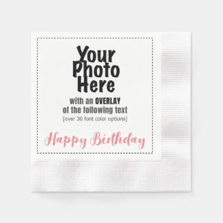 Vos serviettes en papier avec un overlay 'Joyeux A