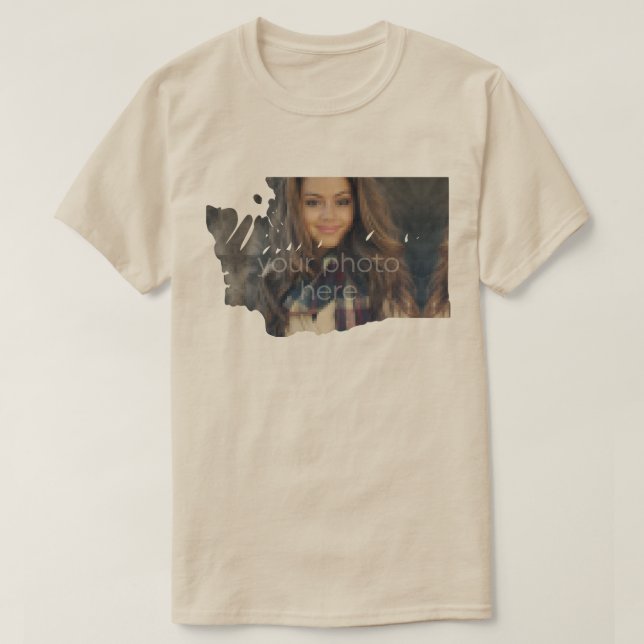 VOS T-shirts En Forme D'État De Washington (Design devant)