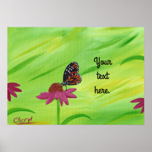 Vos textes, ou Pas de textes Affiches de papillon 
