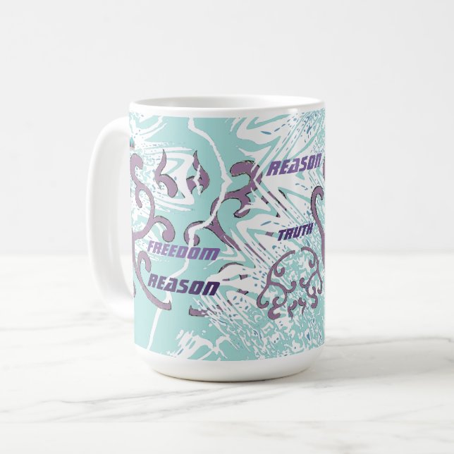 Vos Valeurs Élégante Mug Moderne (Devant gauche)