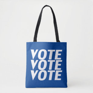 vote - bleu, blanc sac fourre-tout