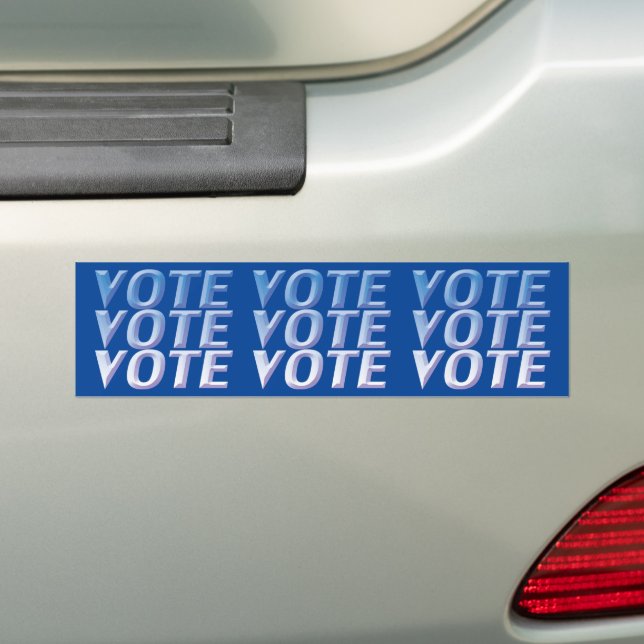 vote - bleu - Bumper Sticker (En voiture)