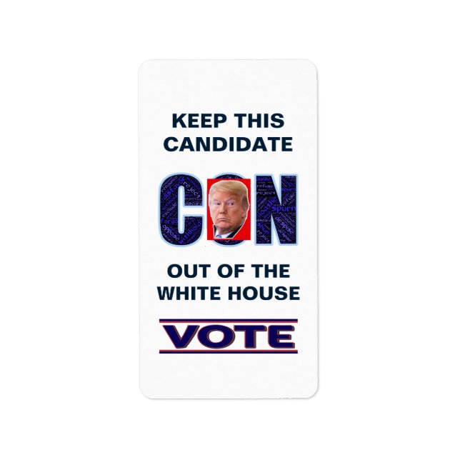 Vote Blue Resist 2024 Étiquette du rectangle prési (Devant)