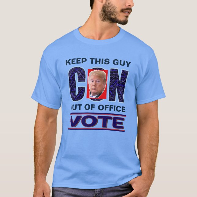Vote Blue Resist 2024 Président Basic Dark T-Shirt (Devant)