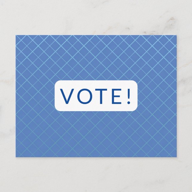 Vote Carte postale - blanc sur bleu (Devant)