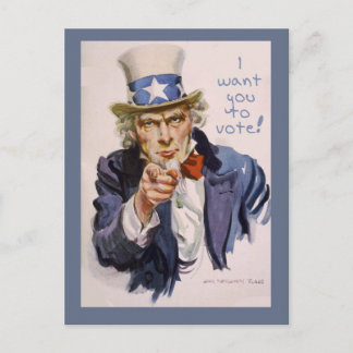 VOTE Carte postale Oncle Sam pour les électeurs