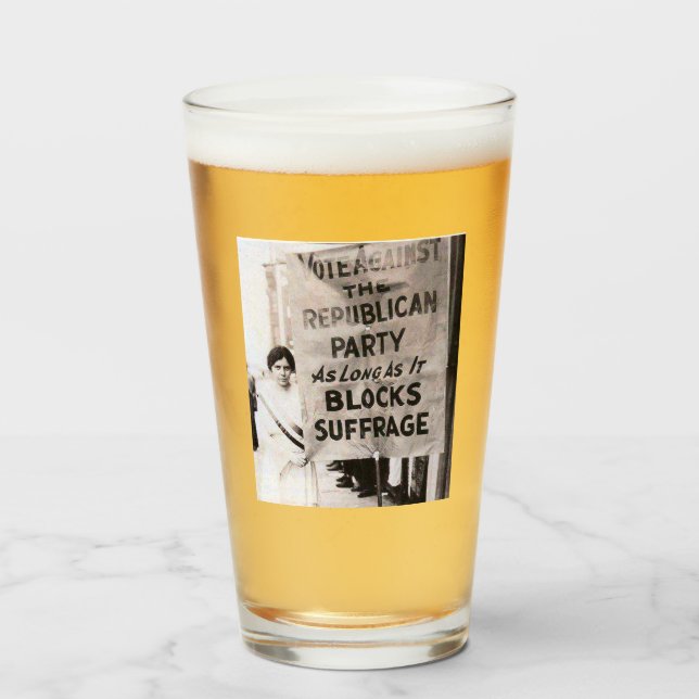 "Vote contre le parti républicain" Verre de suffra (Devant (rempli))
