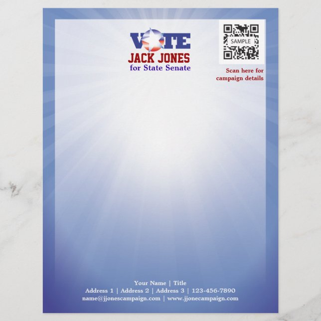 Vote de modèle d'en-tête de lettre (Devant)