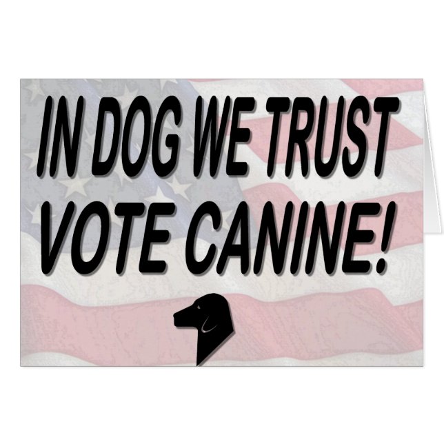Vote Dog avec drapeau américain (Devant horizontal)
