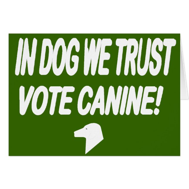 Vote Dog avec texte blanc (Devant horizontal)