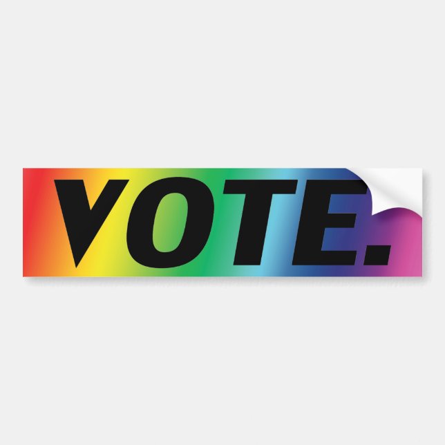 vote fierté couleurs arc-en-ciel Bumper Sticker (Devant)