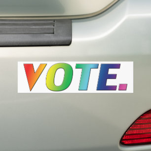 vote fierté couleurs arc-en-ciel - Sticker pare-ch