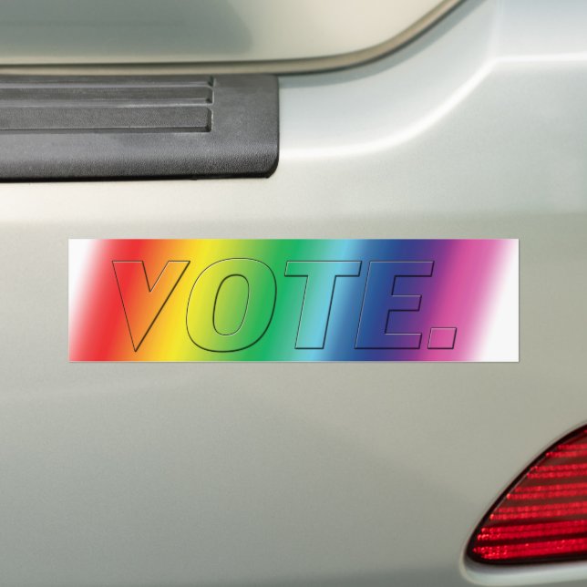 vote fierté couleurs arc-en-ciel - Sticker pare-ch (En voiture)
