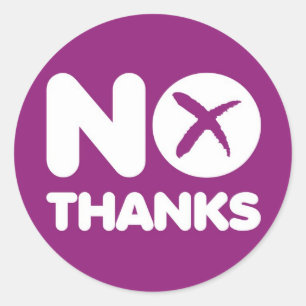 Vote No Thanks Sticker Scottish Independence