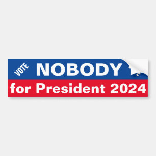 Vote pour Personne pour le Sticker du Président Bu