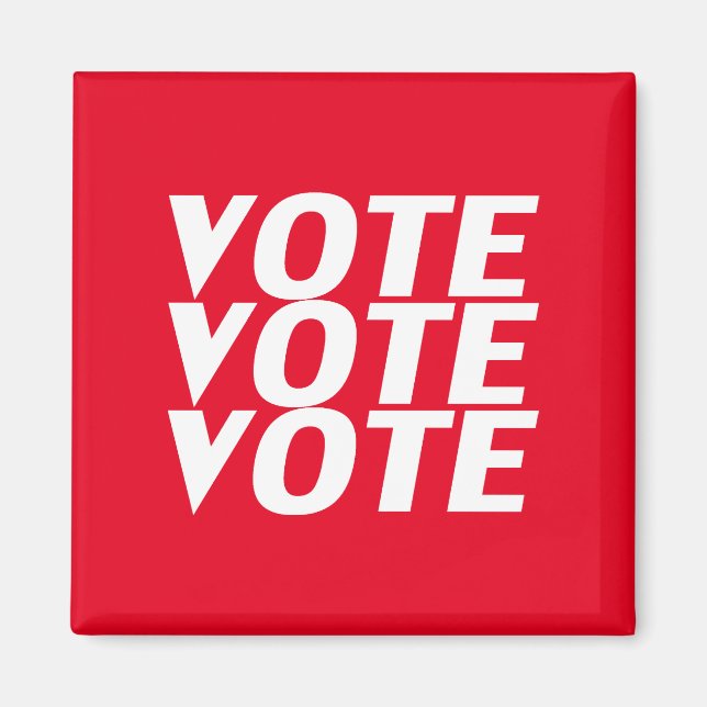 vote - Red, white Magnet (Devant)