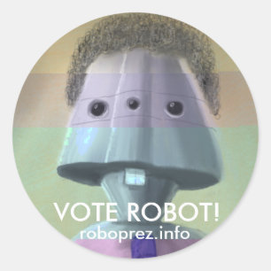 Vote Robot ! - Grand Autocollant Chuck10.1
