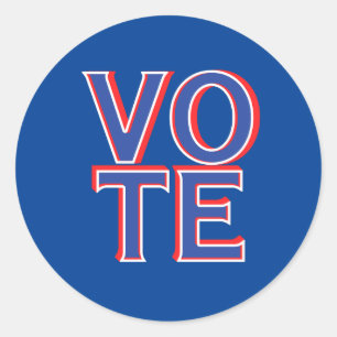 Vote Round Sticker Campagne politique Marchandises