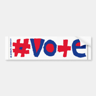 #vote Sticker pare-chocs/Rouge blanc et bleu