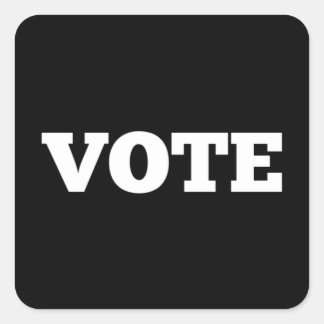 Vote Sticker sur l'Arrière - plan noir