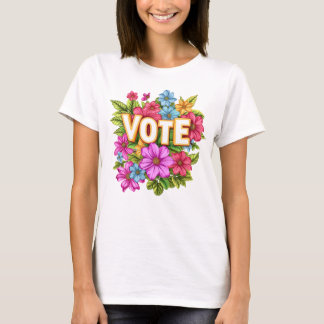VOTE T-shirt Floral Jaune