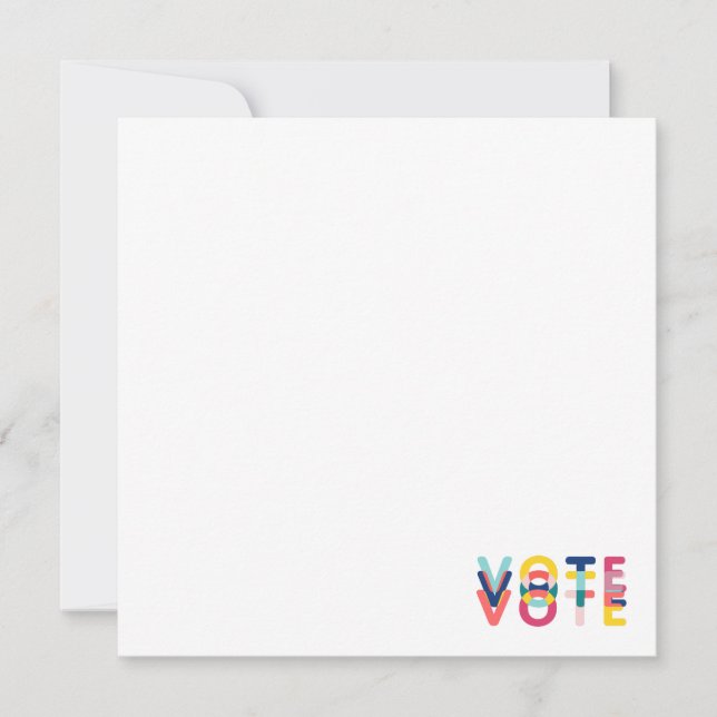 Voter Cadeau Multicolor Arc-en-ciel cartes de note (Devant)