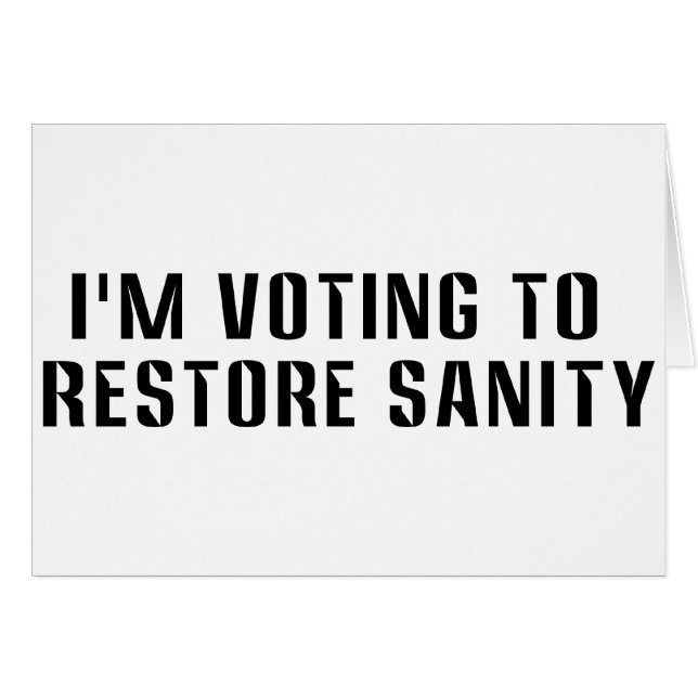 Voter Pour Rétablir le Bon Sens  (Devant horizontal)