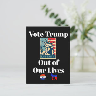 Voter Trump hors de nos vies Carte postale