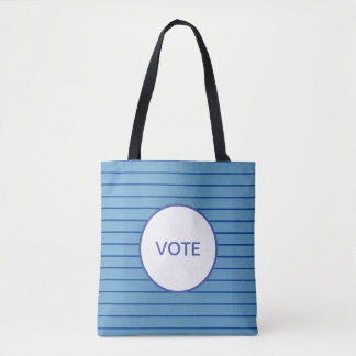 Votez, lignes bleues. Sac fourre-tout