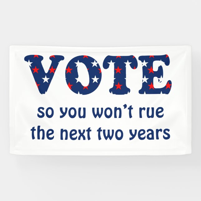 Votez ou regrettez la bannière électorale (Horizontal)