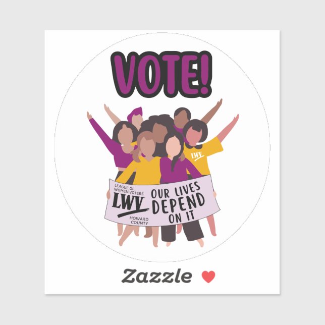 Votez pour Enfants ! sticker en vinyle 4 pouces (Feuille)