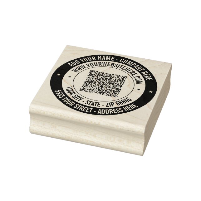 Votre adresse Round QR Code Modèle de tampon en ca (Tampon)