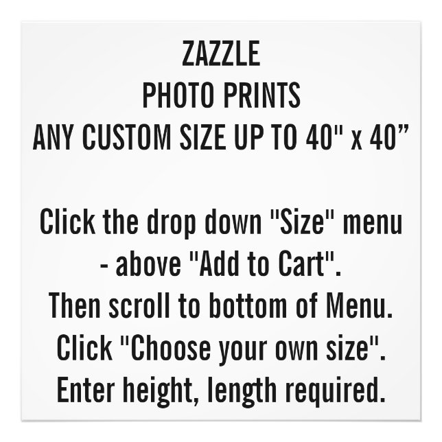 Votre agrandissement photo NullValue personnalisé (Devant)