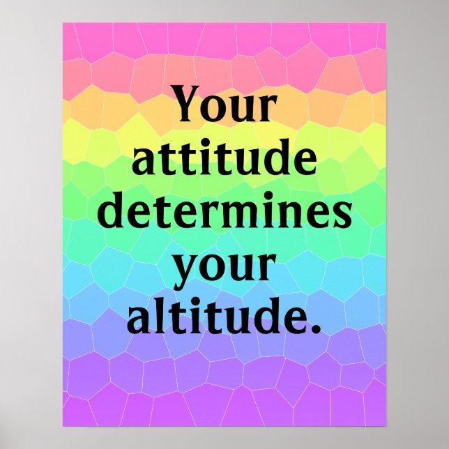 Votre attitude détermine votre altitude Poster (Devant)