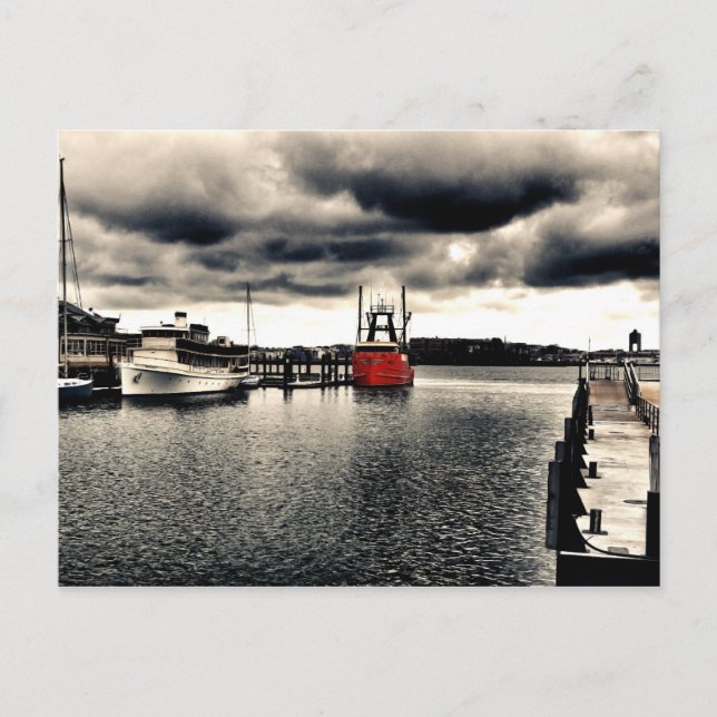 Votre bateau a entrée - la carte postale de Boston (Devant)