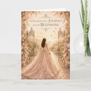 Votre Beau Voyage Commence Carte Quinceañera