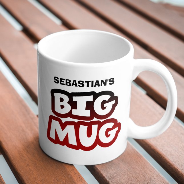 Votre Big Mug Black et Red Name Typographie modern (Créateur téléchargé)