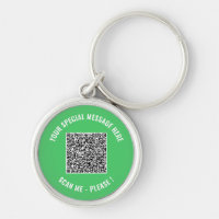 Votre cadeau de porte-clés QR Code drôle avec text