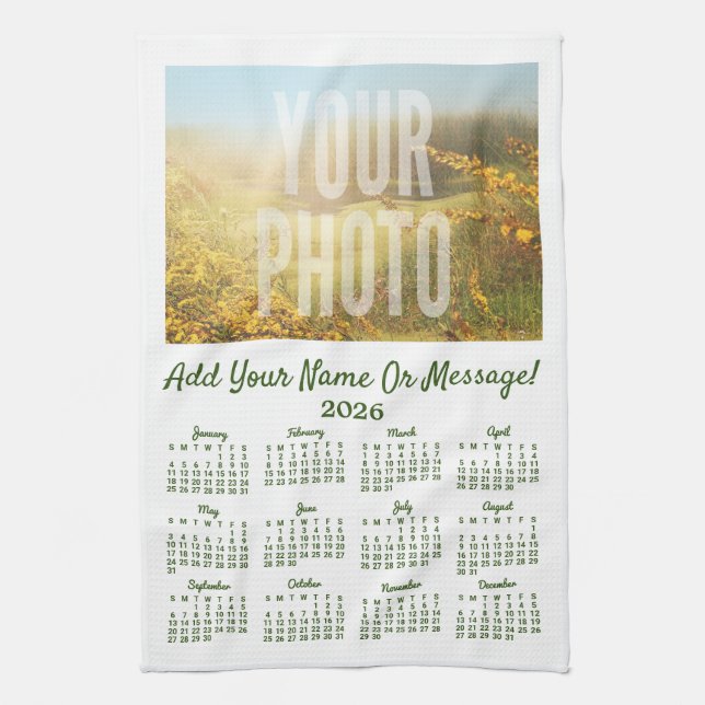 Votre calendrier de serviettes de thé photo (Vertical)
