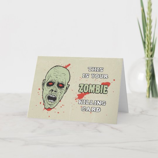 Votre Carte De Meurtre Zombie Pour L Anniversaire Zazzle Fr